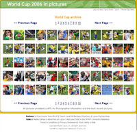 Lycos World Cup Gallery Archive Screenshot
